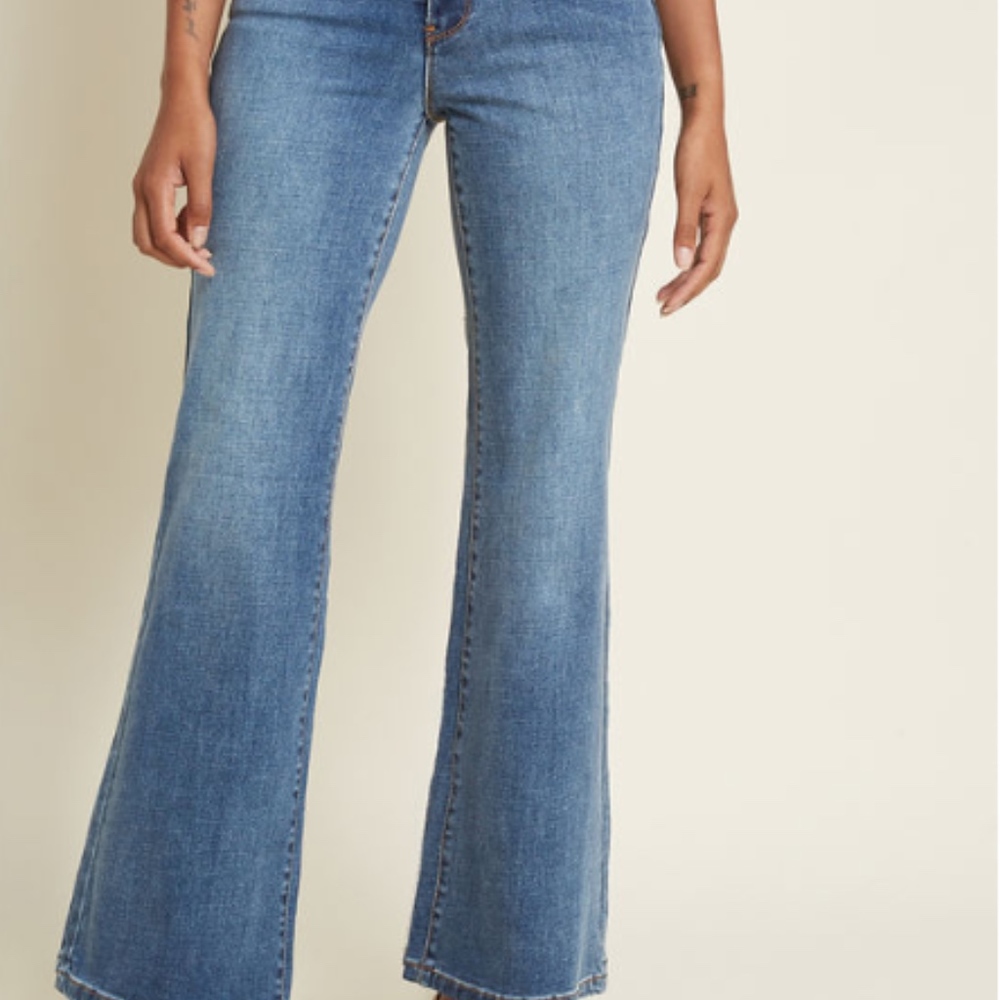 Modcloth Creative Companion Wide-Leg Jeans